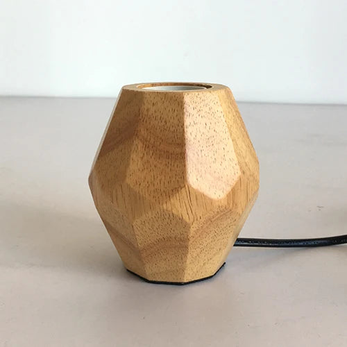 Radientia Mini Solid Wood Polyhedron Table Lamp – EU Plug