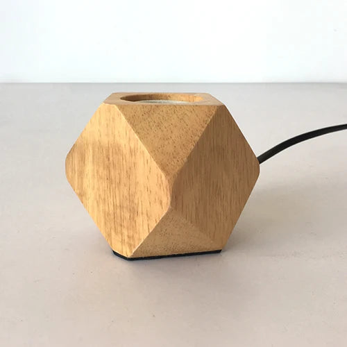 Radientia Mini Solid Wood Polyhedron Table Lamp – EU Plug