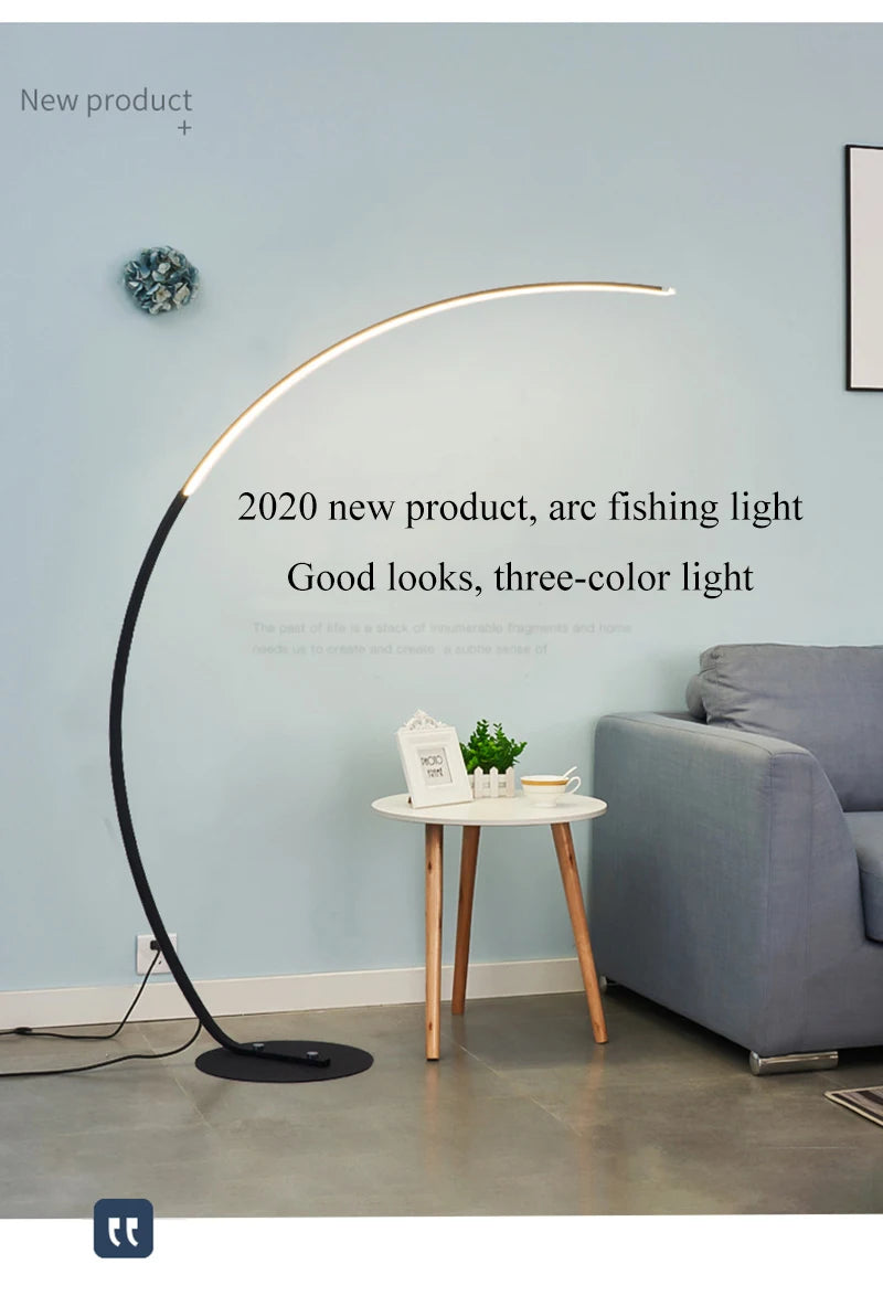 Radientia Nordic LED Art Floor Lamp – Dimmable with Remote & RGB Options