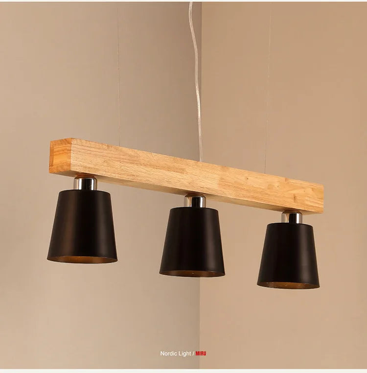 Radientia Nordic Solid Wood Pendant Light – Japanese Minimalist Design