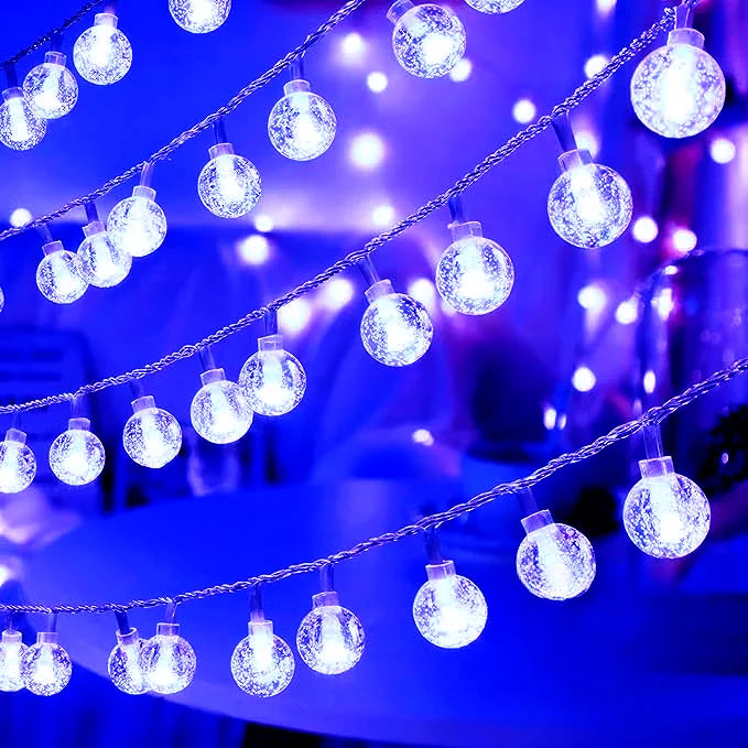 Radientia LED Bubble Ball String Lights – Warm Golden Glow