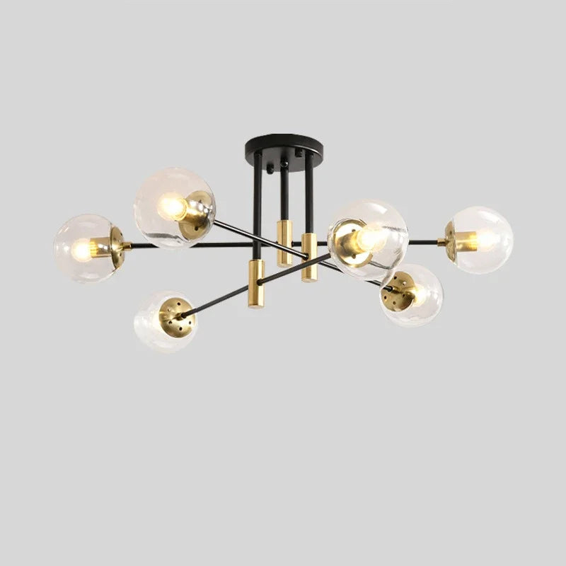 Radientia Modern Black & Gold Bubble Ball Ceiling Lamp