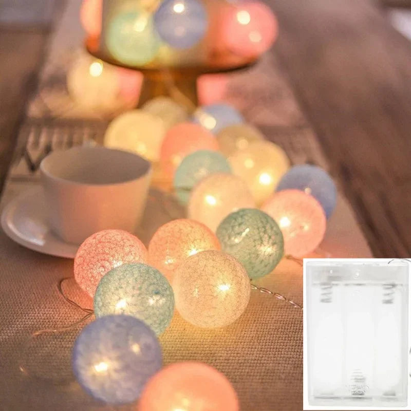 Radientia Cotton Ball Garland Fairy Lights – 6m, 40 LED