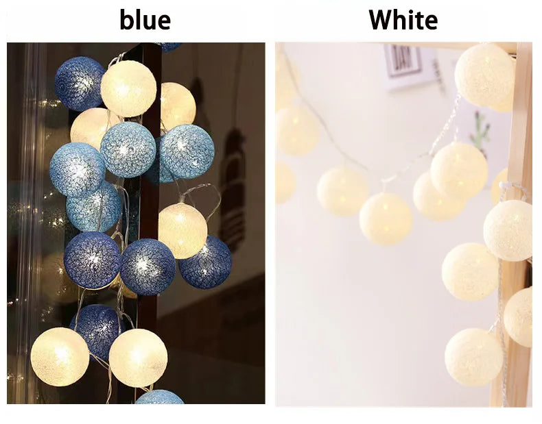 Radientia Cotton Ball Garland Fairy Lights – 6m, 40 LED