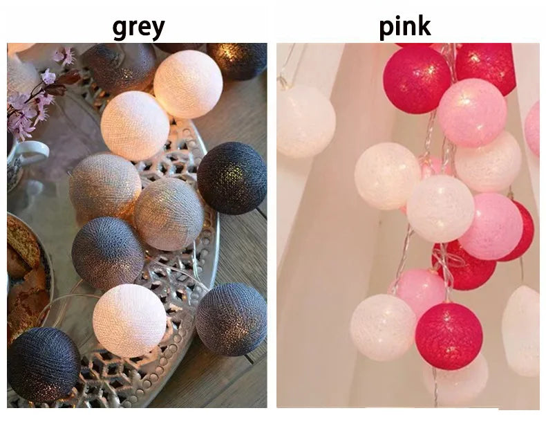 Radientia Cotton Ball Garland Fairy Lights – 6m, 40 LED