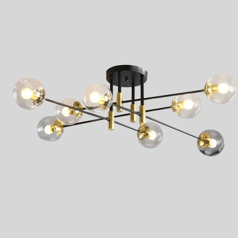 Radientia Modern Black & Gold Bubble Ball Ceiling Lamp