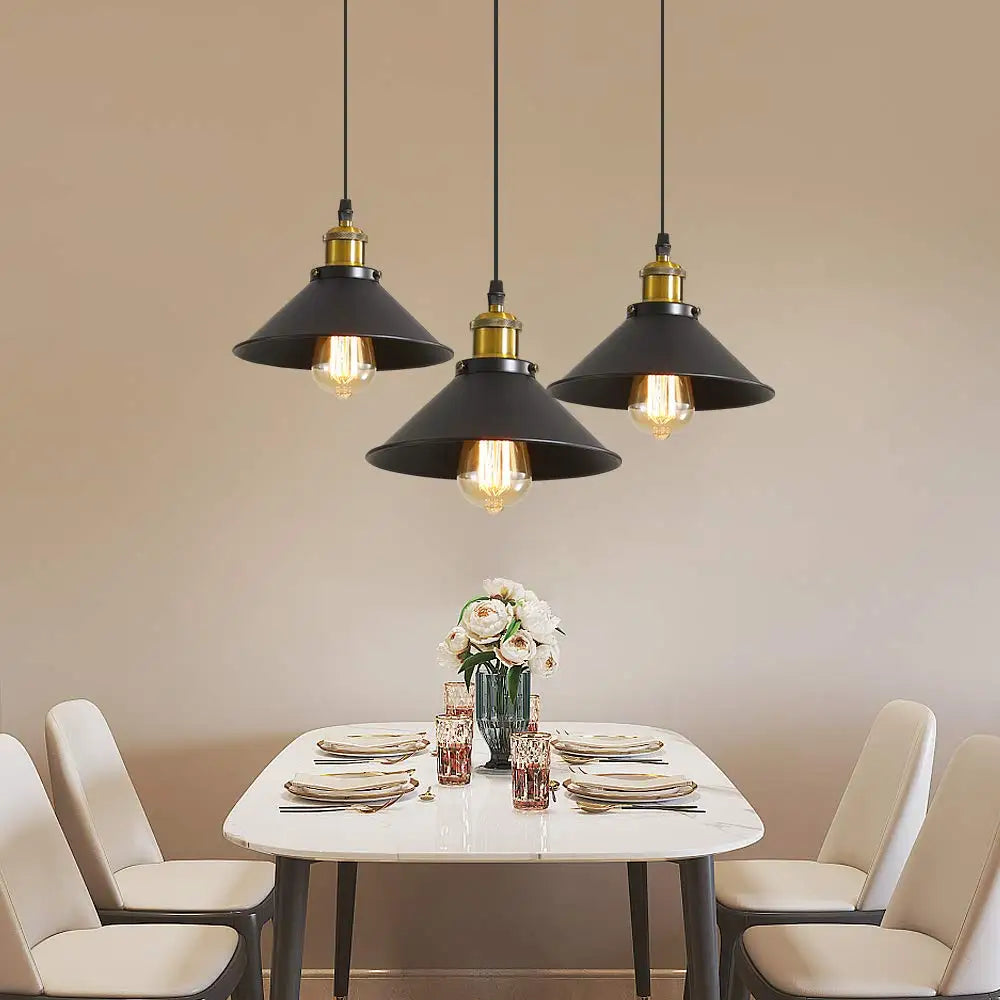 Radientia Vintage Industrial 3-Light Pendant Chandelier – Edison Style