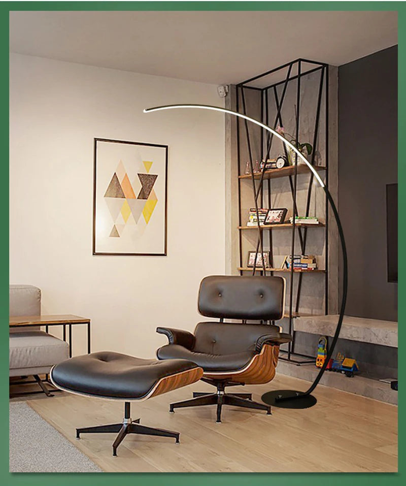 Radientia Nordic LED Art Floor Lamp – Dimmable with Remote & RGB Options