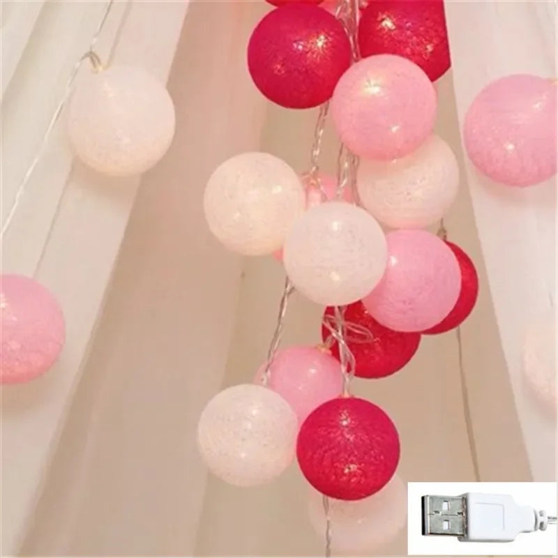 Radientia Cotton Ball Garland Fairy Lights – 6m, 40 LED