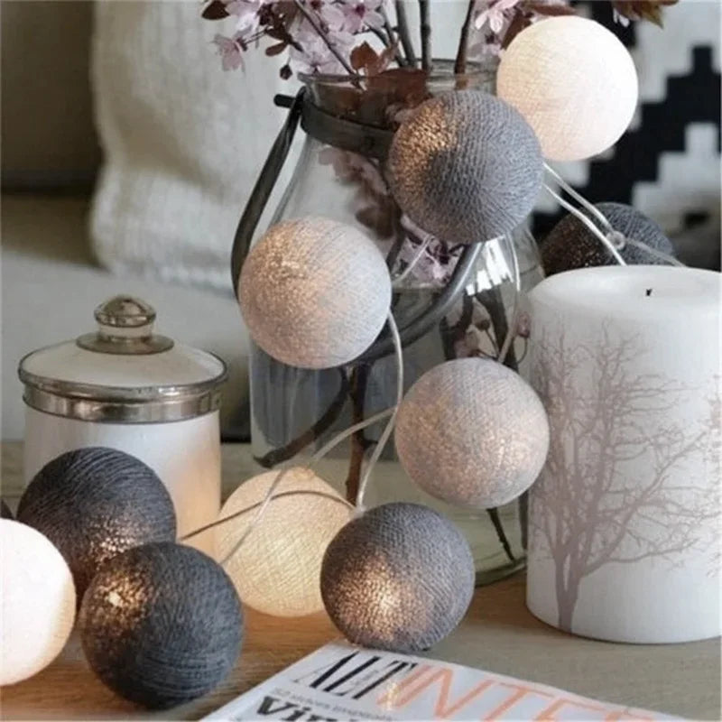 Radientia Cotton Ball Garland Fairy Lights – 6m, 40 LED