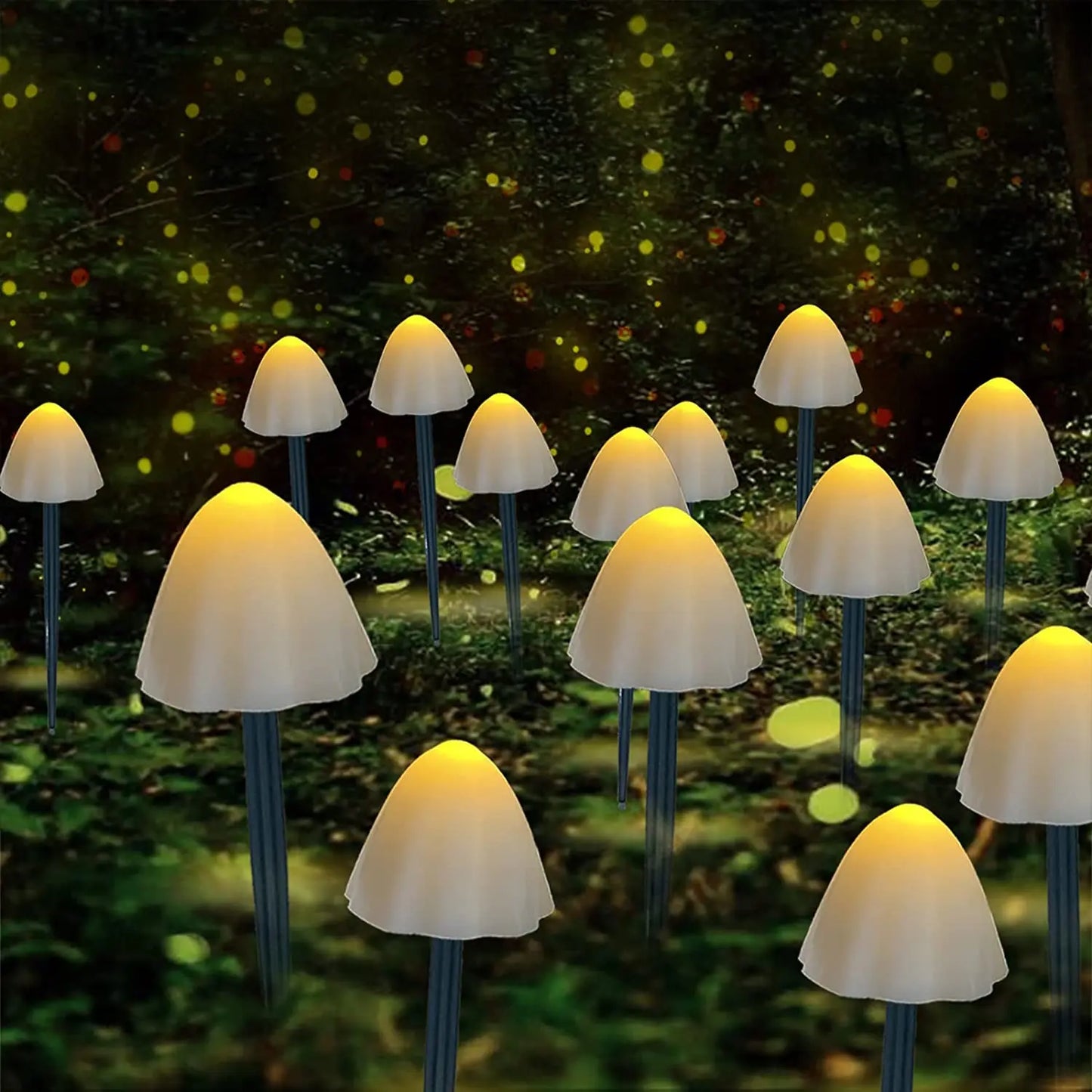 Radientia Solar Mushroom Garden Lights – Waterproof LED Outdoor Décor 10 LEDs