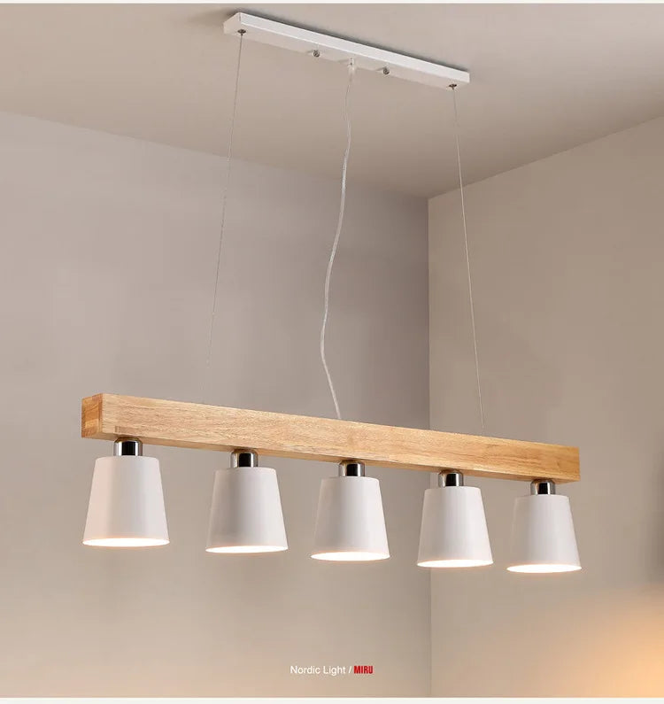 Radientia Nordic Solid Wood Pendant Light – Japanese Minimalist Design