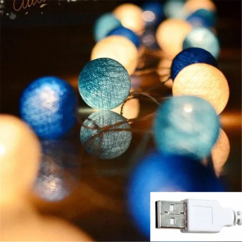 Radientia Cotton Ball Garland Fairy Lights – 6m, 40 LED