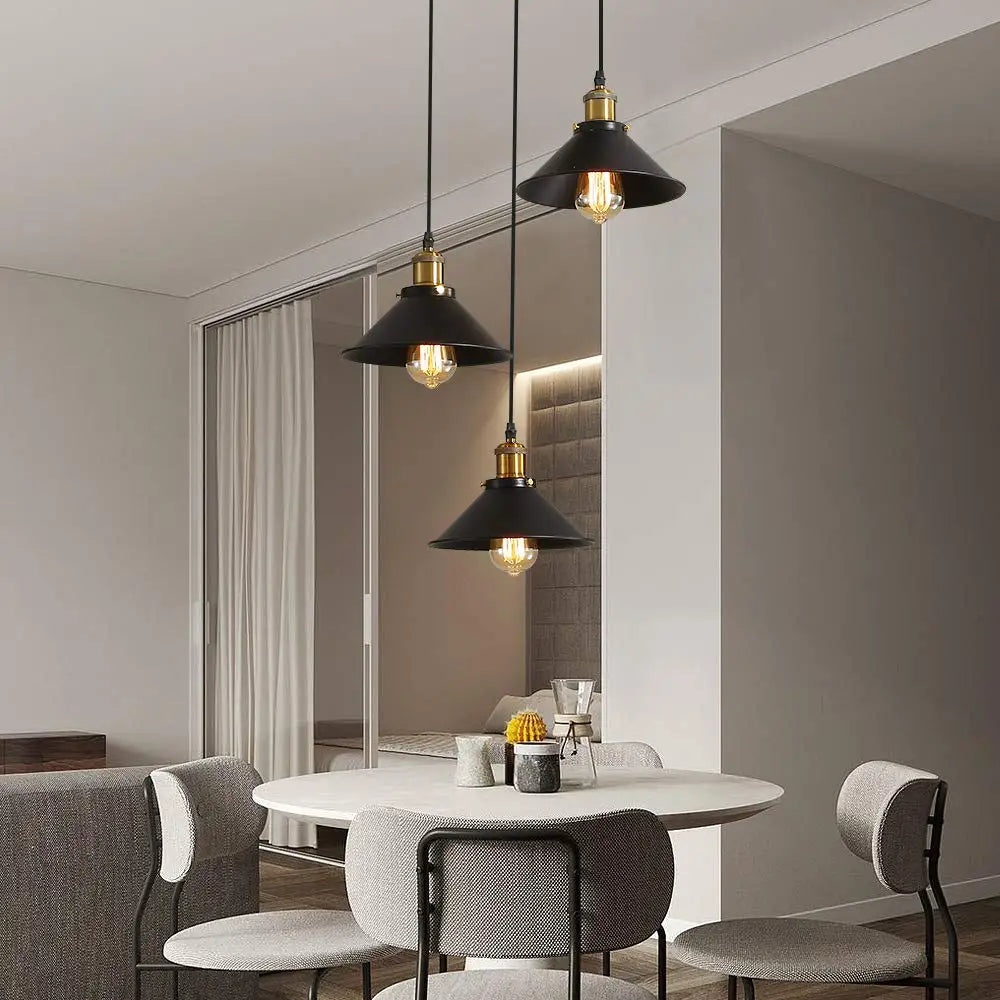 Radientia Vintage Industrial 3-Light Pendant Chandelier – Edison Style