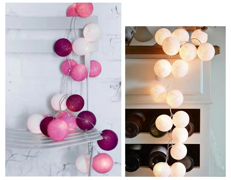 Radientia Cotton Ball Garland Fairy Lights – 6m, 40 LED