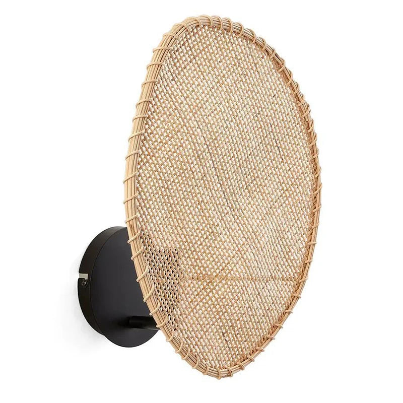 Radientia Creative Rattan Wall Lamp – Minimalist Retro Design