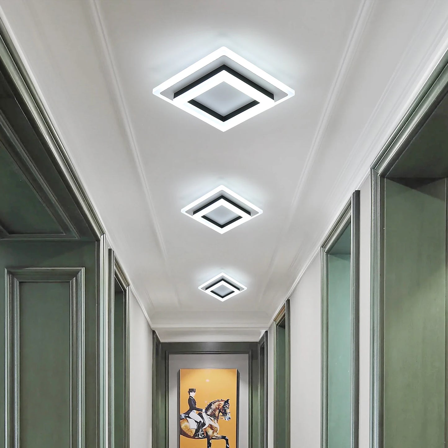 Radientia Modern Square LED Ceiling Light – 24W, Cool White 6500K