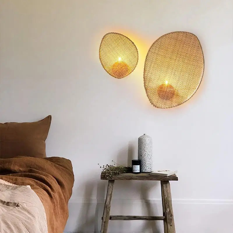 Radientia Creative Rattan Wall Lamp – Minimalist Retro Design