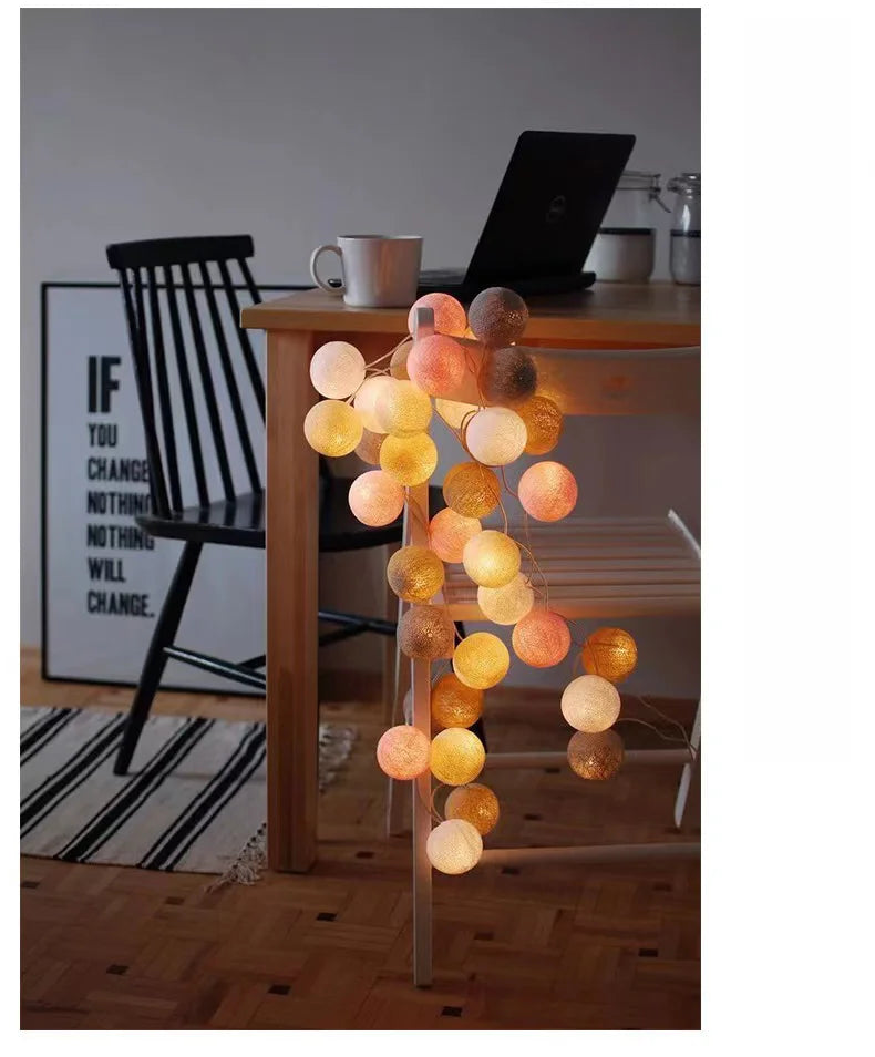Radientia Cotton Ball Garland Fairy Lights – 6m, 40 LED
