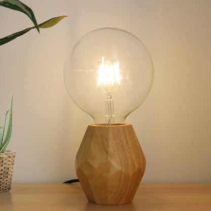 Radientia Mini Solid Wood Polyhedron Table Lamp – EU Plug