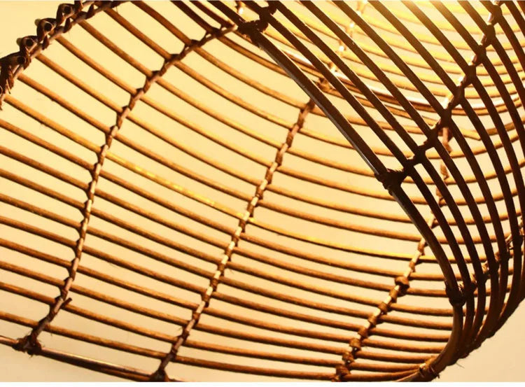 Radientia Handmade Bamboo Conch Pendant Light – Retro Rustic Design