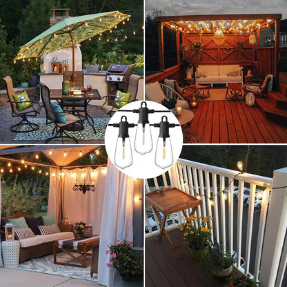 Radientia ST38 LED Outdoor String Lights – Waterproof Edison-Style Bulbs