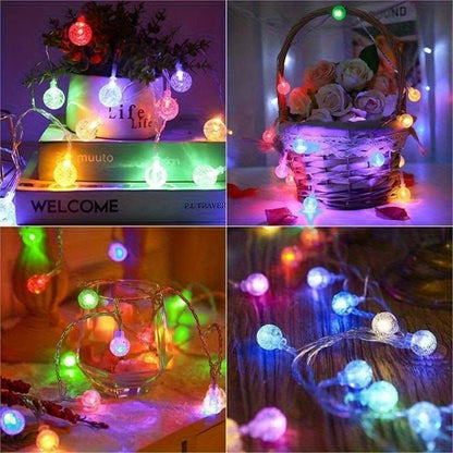 Radientia LED Bubble Ball String Lights – Warm Golden Glow