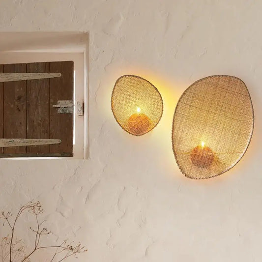 Radientia Creative Rattan Wall Lamp – Minimalist Retro Design