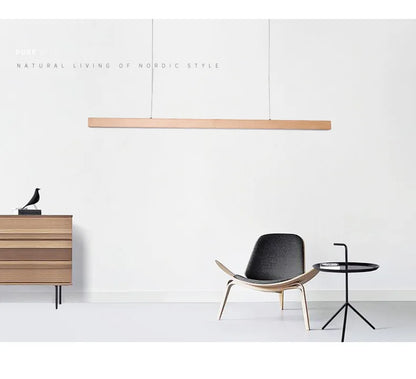 Radientia Nordic Wooden Pendant Light – Japanese White Wax Finish