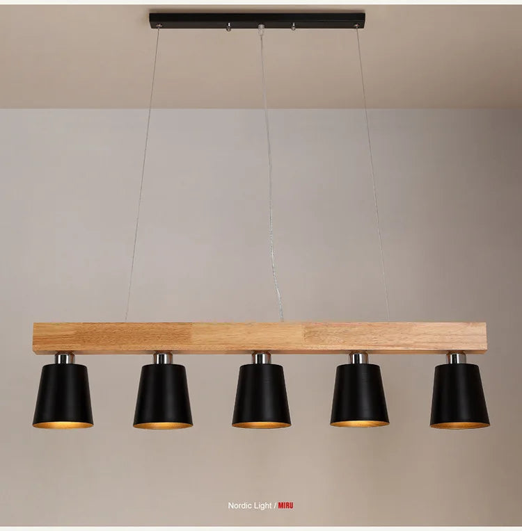 Radientia Nordic Solid Wood Pendant Light – Japanese Minimalist Design