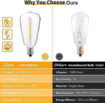 Radientia ST38 LED Outdoor String Lights – Waterproof Edison-Style Bulbs