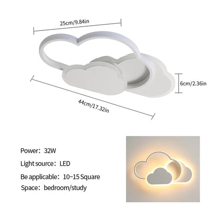 Radientia Cloud LED Ceiling Light – 32W, Remote Dimmable (3000K–6500K)