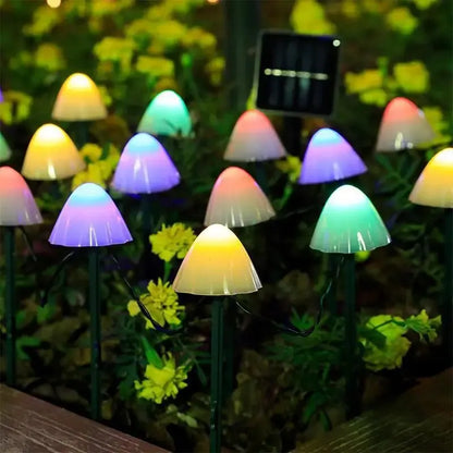 Radientia Solar Mushroom Garden Lights – Waterproof LED Outdoor Décor 10 LEDs