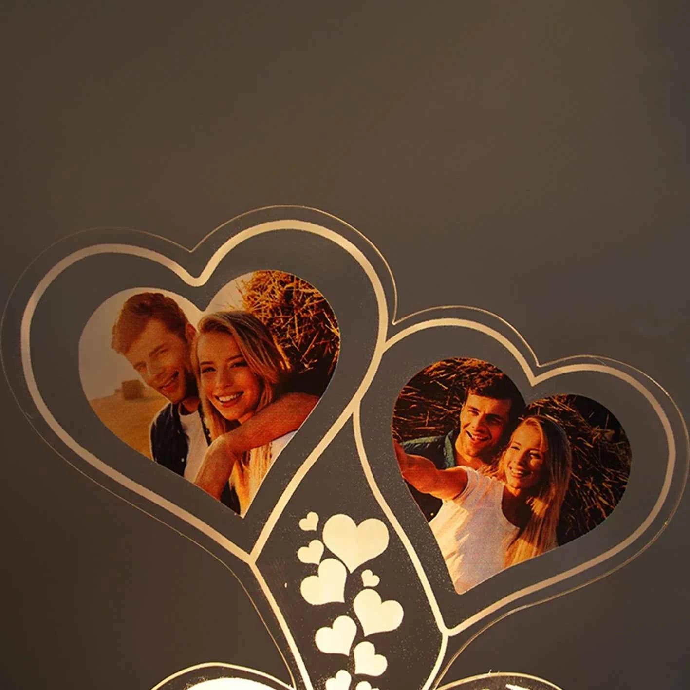 Custom Photo Night Light Engraved 3D Lamp With Photo Gift For Her Engagement Gift Couple Personalized Anniversary Gift Bedroom