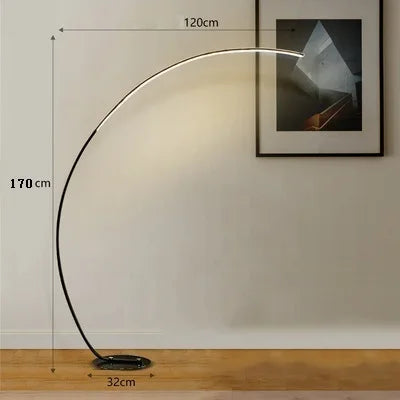 Radientia Nordic LED Art Floor Lamp – Dimmable with Remote & RGB Options