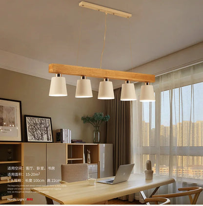 Radientia Nordic Solid Wood Pendant Light – Japanese Minimalist Design