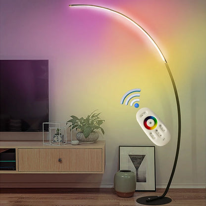 Radientia Nordic LED Art Floor Lamp – Dimmable with Remote & RGB Options