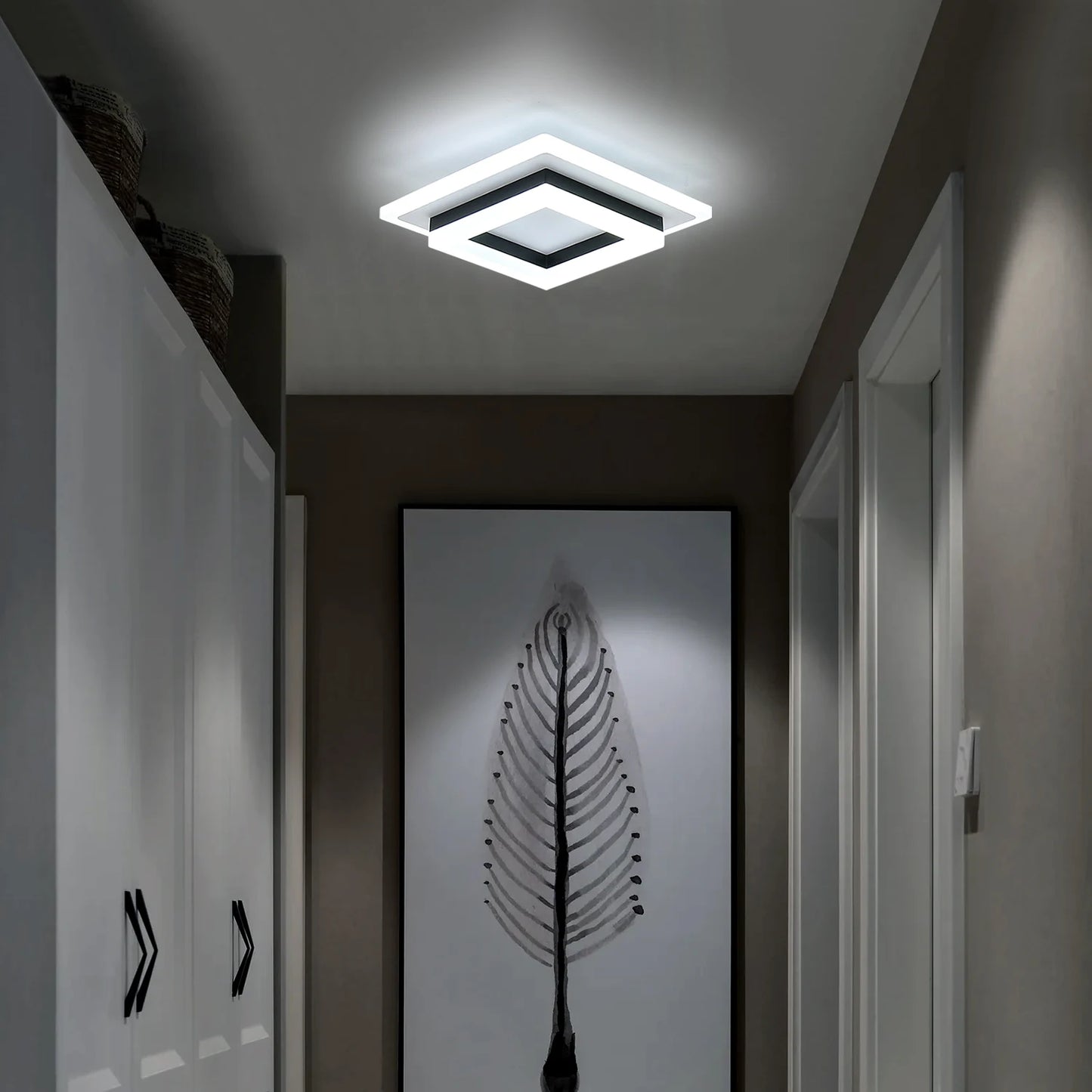 Radientia Modern Square LED Ceiling Light – 24W, Cool White 6500K