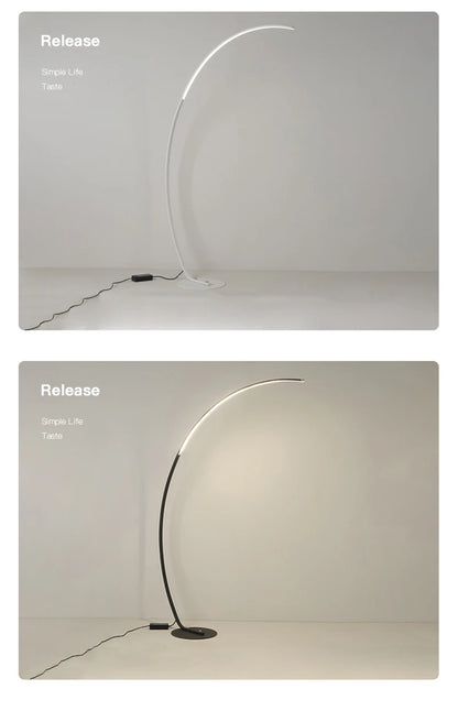 Radientia Nordic LED Art Floor Lamp – Dimmable with Remote & RGB Options