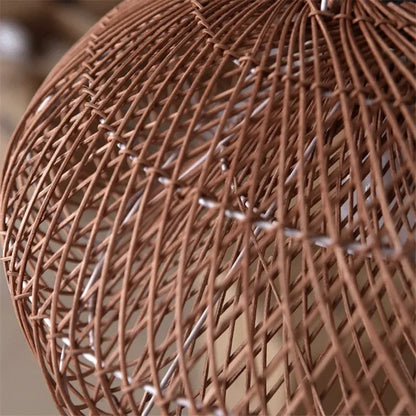 Radientia Vintage Rattan Pendant Light – Hand-Woven Bamboo Design