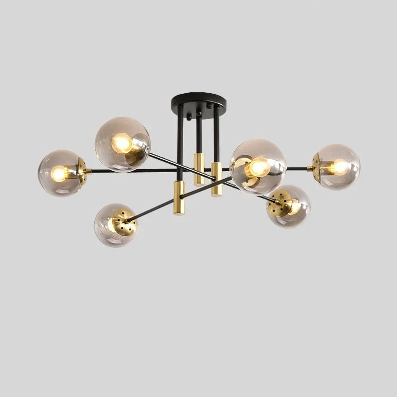 Radientia Modern Black & Gold Bubble Ball Ceiling Lamp