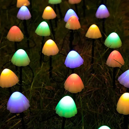 Radientia Solar Mushroom Garden Lights – Waterproof LED Outdoor Décor 10 LEDs
