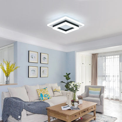 Radientia Modern Square LED Ceiling Light – 24W, Cool White 6500K
