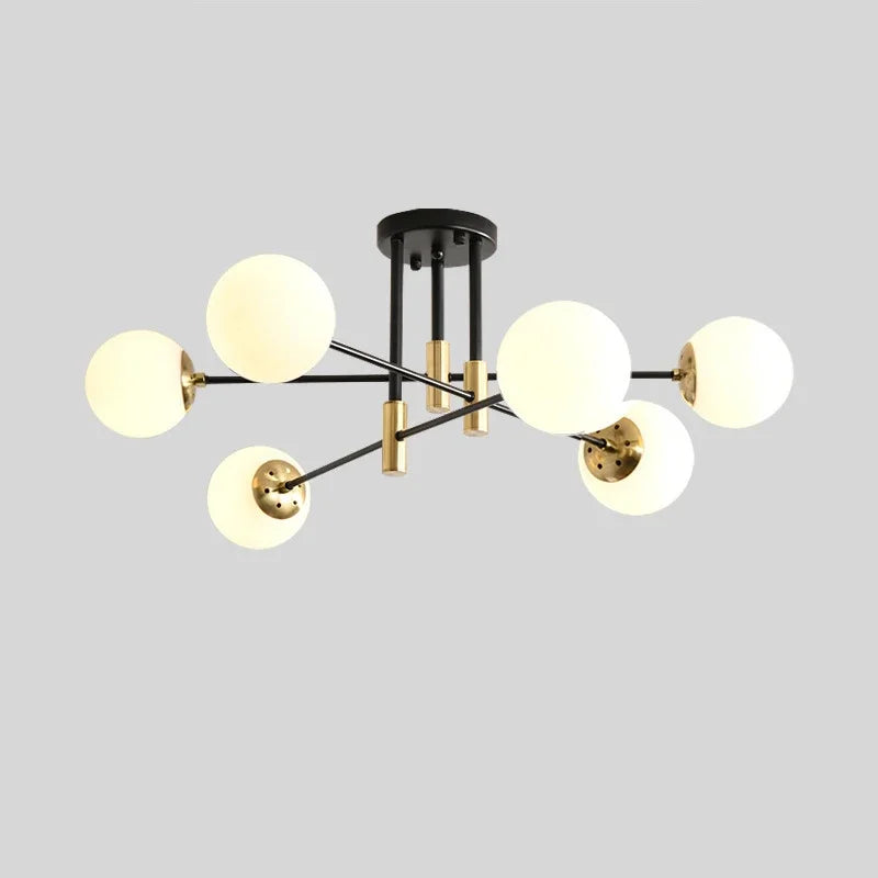 Radientia Modern Black & Gold Bubble Ball Ceiling Lamp