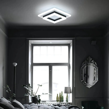Radientia Modern Square LED Ceiling Light – 24W, Cool White 6500K