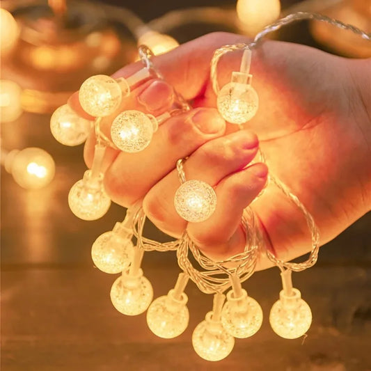 Radientia LED Bubble Ball String Lights – Warm Golden Glow