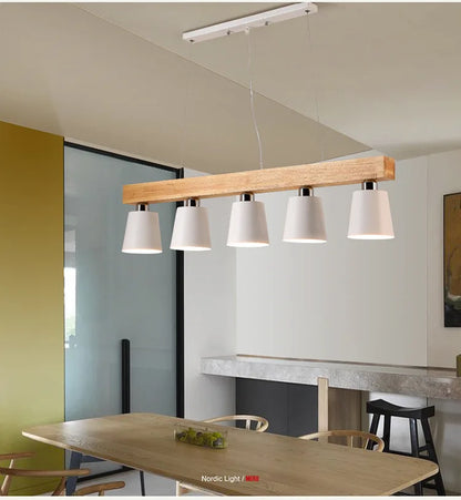 Radientia Nordic Solid Wood Pendant Light – Japanese Minimalist Design