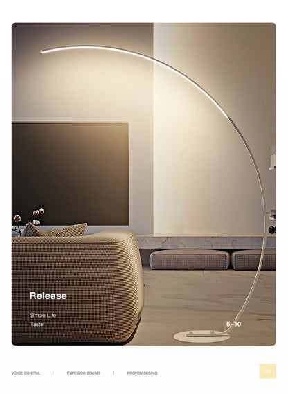 Radientia Nordic LED Art Floor Lamp – Dimmable with Remote & RGB Options
