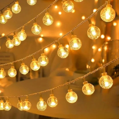 Radientia LED Bubble Ball String Lights – Warm Golden Glow