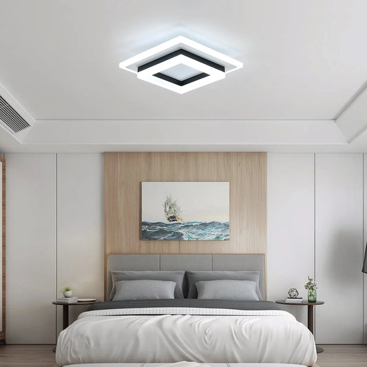 Radientia Modern Square LED Ceiling Light – 24W, Cool White 6500K